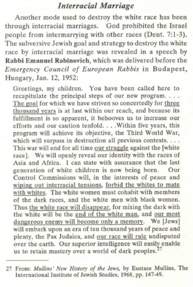 Page 109 of the book, Who is Esau-Edom by Charles A. Weisman.