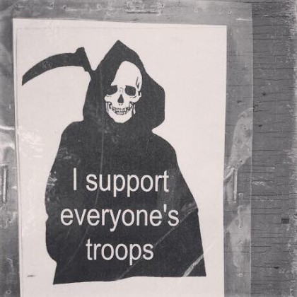 I support all wars, death and destruction. Please come and join me in the fight for (luciferian) 'freedom'