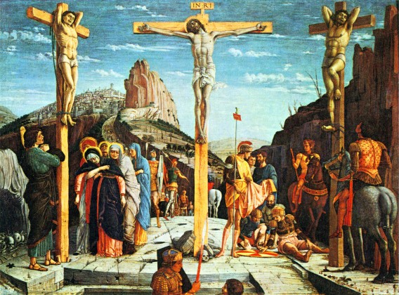 Crucifixion-Mantegna 'Forbryteren' på ene siden er definert av makthaverne som fiende av Staten, ikke nødvendigvis fiende av menneskeheten. Tvertimot. En ble med, den andre ble igjen