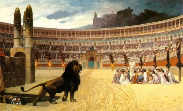 The_Christian_Martyrs_Last_Prayer Jesus har blitt kapret av den fundamentalistiske høyreside og tiden er inne for å frigjøre ham. Her ser vi de kristne martyrers siste bønn.