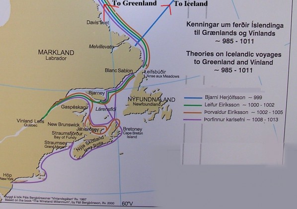 According to the “Saga of the Greenlanders” in the Flateyjarbók, Leif learned of Vinland from the Icelander Bjarni Herjulfsson, who 14 years earlier was in America.