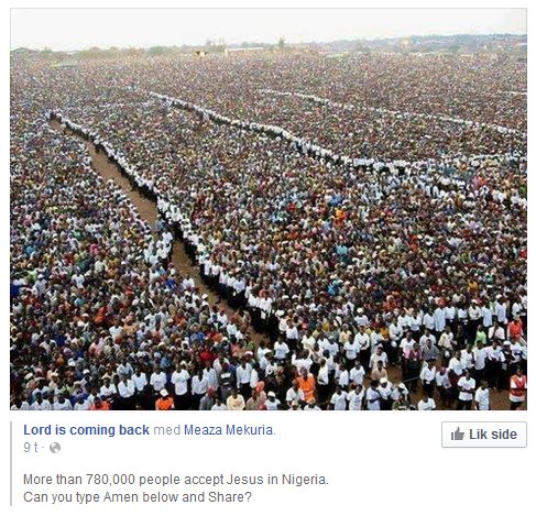 Jesus returns to 780.000 in Nigeria