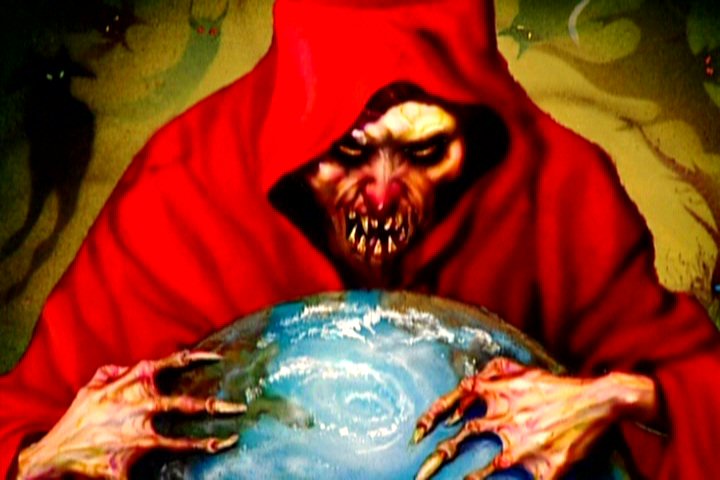 satanistene 'Satan' har denne verden i sin hule hånd.